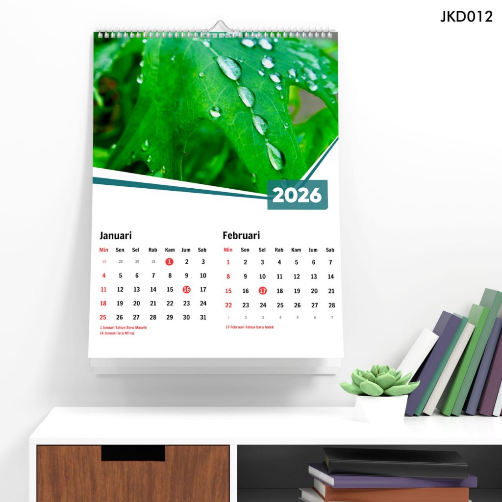 2026 Complete Wall Calendar Aesthetic New Year Calendar 2026 Aesthetic & Elegant สําหรับทุกห้อง บรรจ