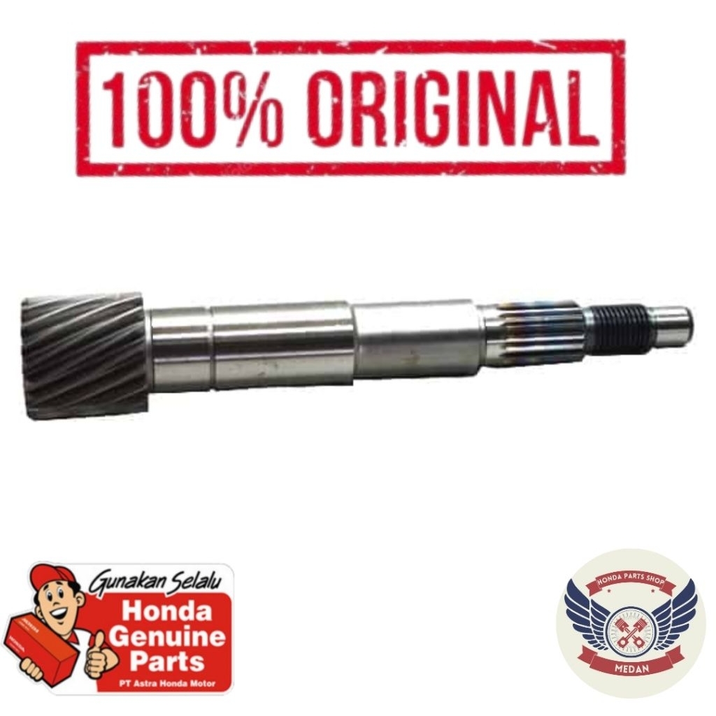 23411K0JN00 เพลาล้อหลังดึงเพลาสีดําไดรฟ์ 18T - BeAT Deluxe & BeAT Street Led K1A K1AL V1 V2 ใหม่, Sc