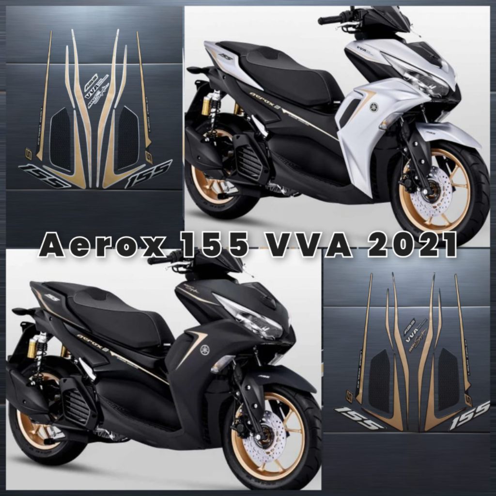 สติ๊กเกอร์ STRIPING LIST STSNDART MOTORCYCLE YAMAHA AEROX TYPE S 155 VVA 2021 BLACK SILVER