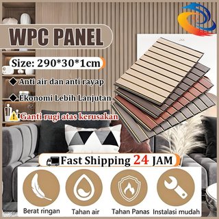 Wood WPC Wall panel (2.9Meter x30cm) wpc wood panel Anti Rayap Dan Anti Air Wall panel pvc Wall Panel Hiasan Dinding pvc Premium wall panel all PVC Panel 3D Wallpanel pvc dinding
