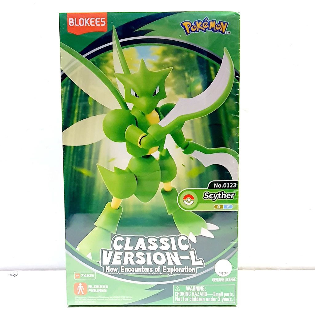 Blockeees pokemon เวอร์ชั่นคลาสสิก LScyther
แอ็คชั่นฟิกเกอร์ Mokit
Detailionionion
 BLOCKEES โปเกมอน