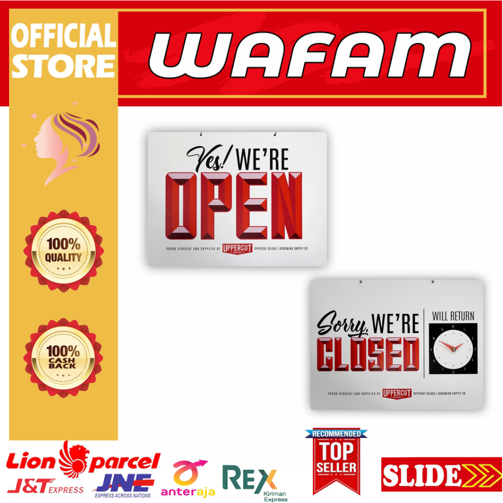 UPPERCUT DELUXE OPEN / ปิดเข้าสู่ระบบ / บอร์ดเปิดปิดสัญญาณ UPPERCUT DELUXE BARBER SALON BARBER