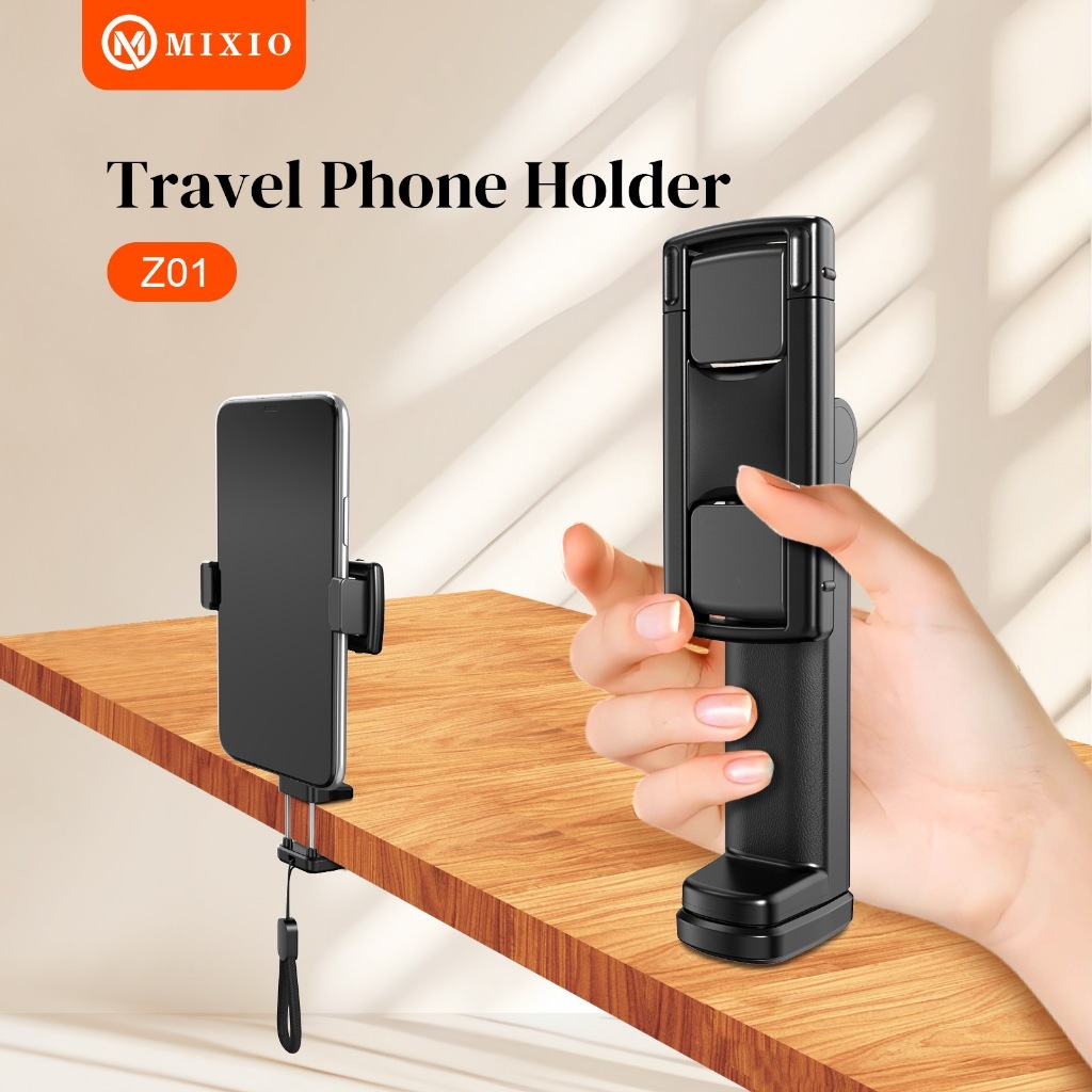 MIXIO Z01 ที่วางโทรศัพท์สําหรับเดินทางคลิปแบบพกพารถเครื่องบินที่นั่งมัลติฟังก์ชั่ที่วางโทรศัพท์คลิปต