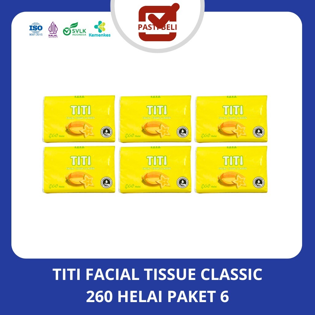 Titi 260 แผ่น กระดาษเช็ดหน้า / กระดาษเช็ดหน้า BUNDLE PACKAGE 6 ชิ้น - CHEAP SAVINGS