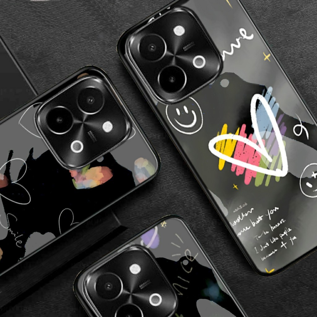 HP Softcase Glass Motif FIND CASE - VIVO Y28 4G - เคส VIVO Y28 4G ล่าสุด - เคสโทรศัพท์ VIVO Y28 4G -