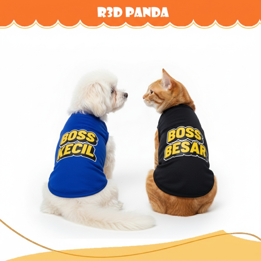เสื้อผ้าสัตว์น่ารัก SMALL BOSS & BIG BOSS - เสื้อยืด Dog & Cat พรีเมี่ยม ใส่สบาย Anti-Hot