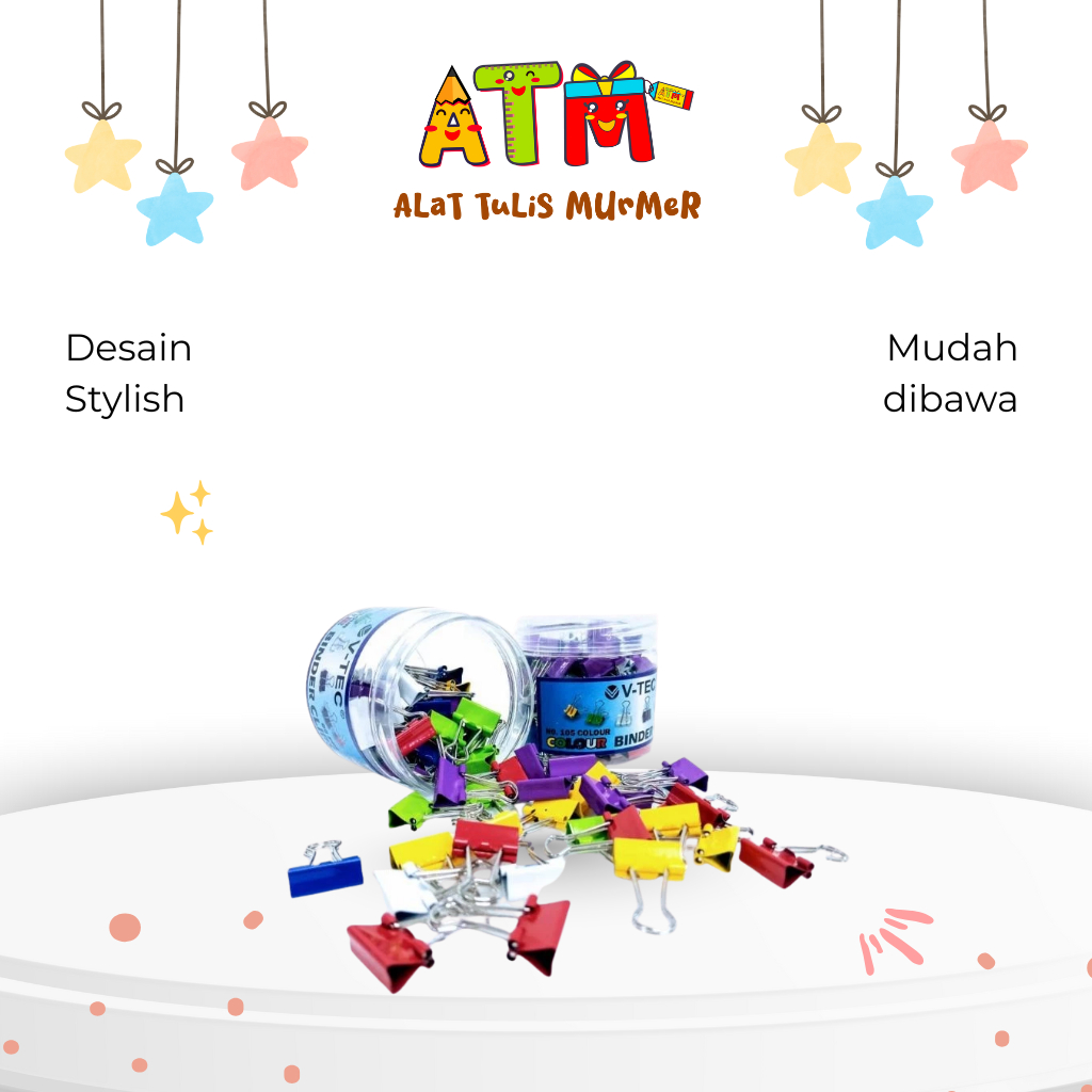 BINDER CLIP/PAPER CLIP/V-TEC BINDER CLIP WRN 155 24PC/TBE