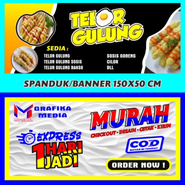 LANDSCAPE POSITION EGG ROLL BANNER