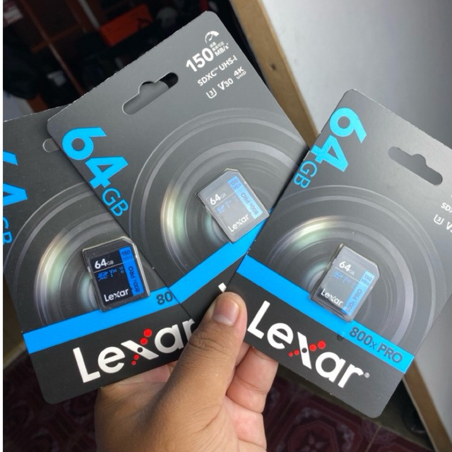 Lexar SDXC ประสิทธิภาพสูง 800x PRO UHS-I U3 V30 Original - 64GB