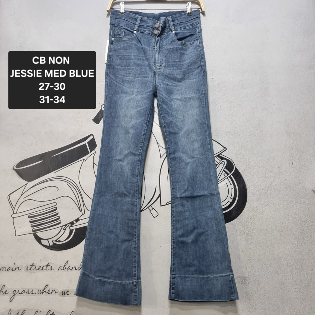 กางเกง Hw Cutbray ของผู้หญิง สีเขียวอ่อน K2 Nine O Nine กางเกงยีนส์