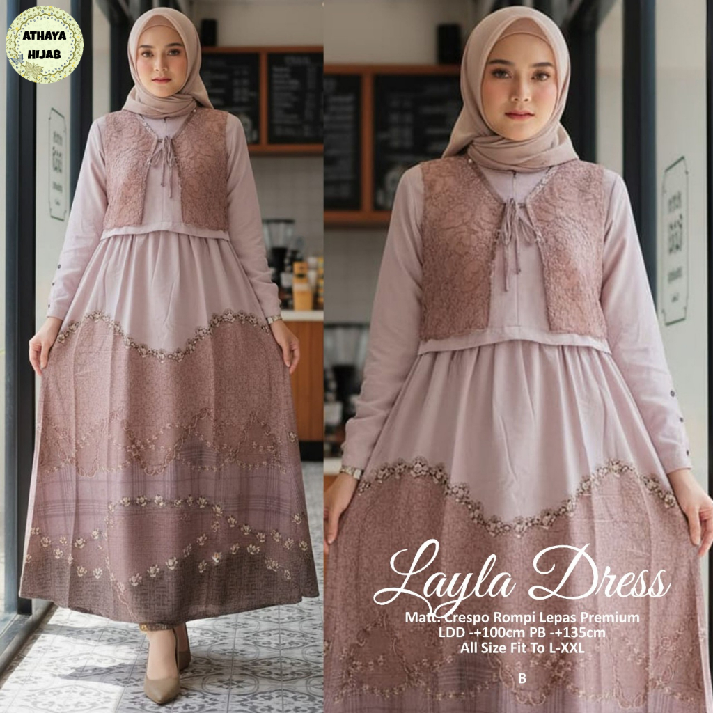 เสื้อผ้าผู้หญิง HQ LAYLA DRESS จาก AtHAYA FASHION STORE