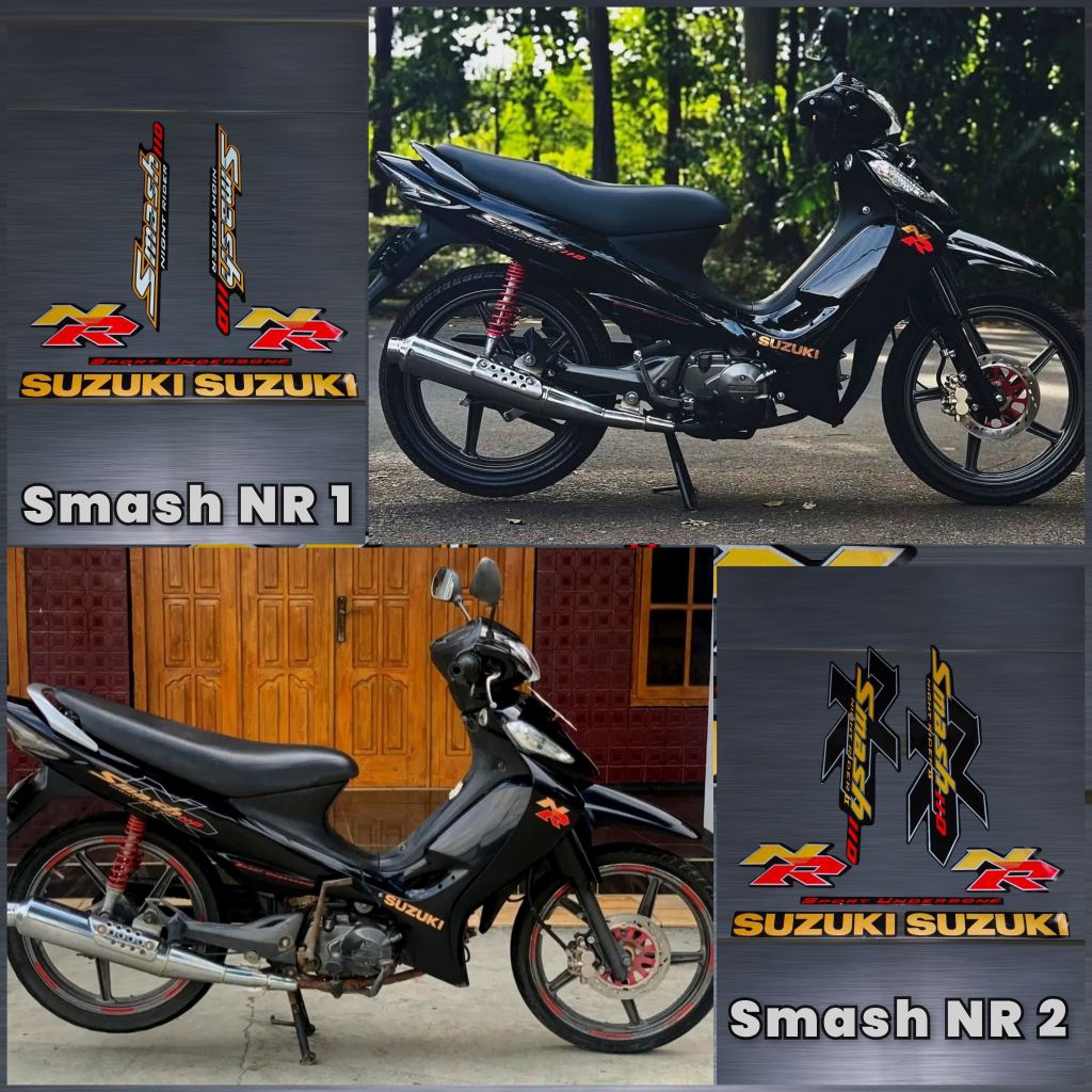 สติ๊กเกอร์แถบมาตรฐาน LIST สําหรับ SUZUKI SMASH NR 1 NR 2 110 2008 2009 สีดํา MOTORCYCLE