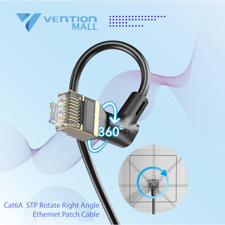 Vention สาย LAN Cat6 UTP RJ45 360 Gigabit Ethernet Patch Cable Network Network 2m 3m 5m