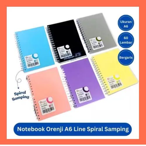Orenji A7 Spiral Side Notebook ( OR-PP-NBA7001-SS) RANDOM