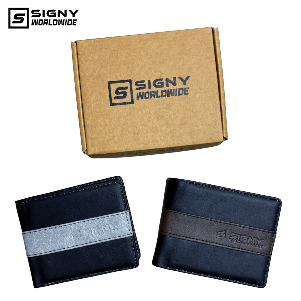SIGNY Limited Edition - กระเป๋าสตางค์หนังผู้ชายสองพับหลากหลายสี | ศิลปะ-130