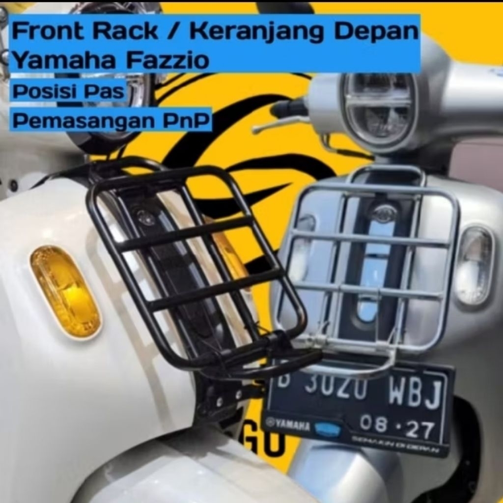 FAZZIO FRONT RACK / YAMAHA FAZIZIO FRONT LUGGAGE BASKET ติดตั้งง่าย pnp ของพรีเมี่ยม