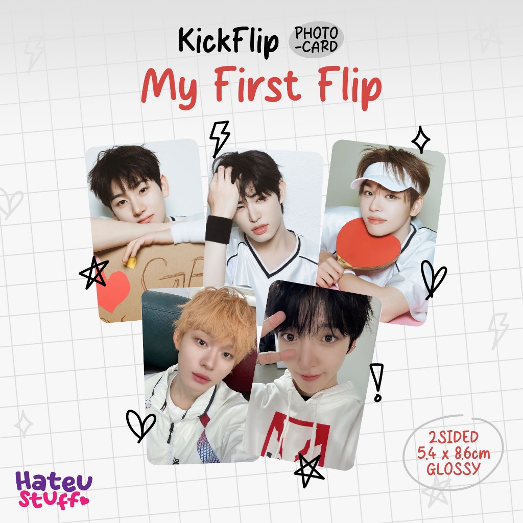 KickFlip Unofficial Photocard My First Flip + เพลงรักเล่มแรกของฉัน Selca