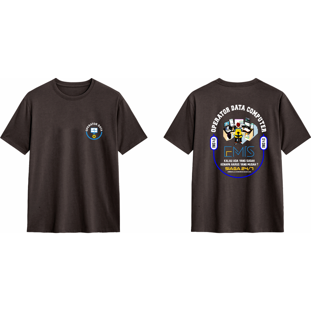EOS - EMIS Computer Data Operator T-Shirt Ready to Alert 24/7 คุณภาพระดับพรีเมียม