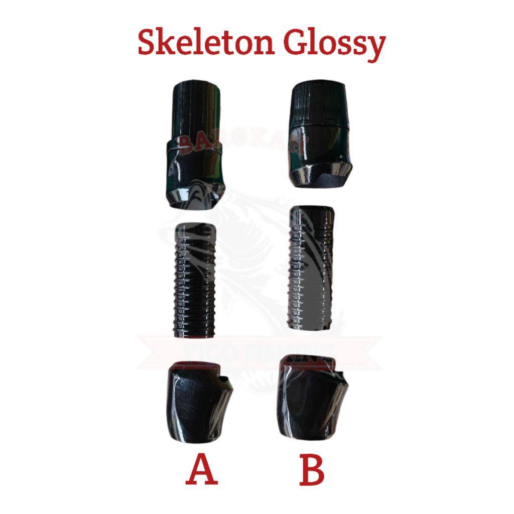 H013 - REELSEAT SKELETON GLOSSY COSTUME ROD