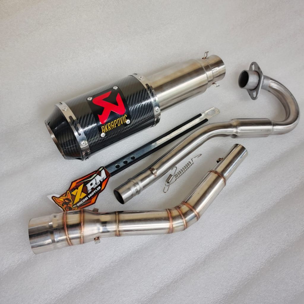 Akrapovic เปิดท่อไอเสียสําหรับ xrm 150/200 xtz 125/150 KLX 150 Crf 150 D-Tracker wr 155 ksr 110 msx 