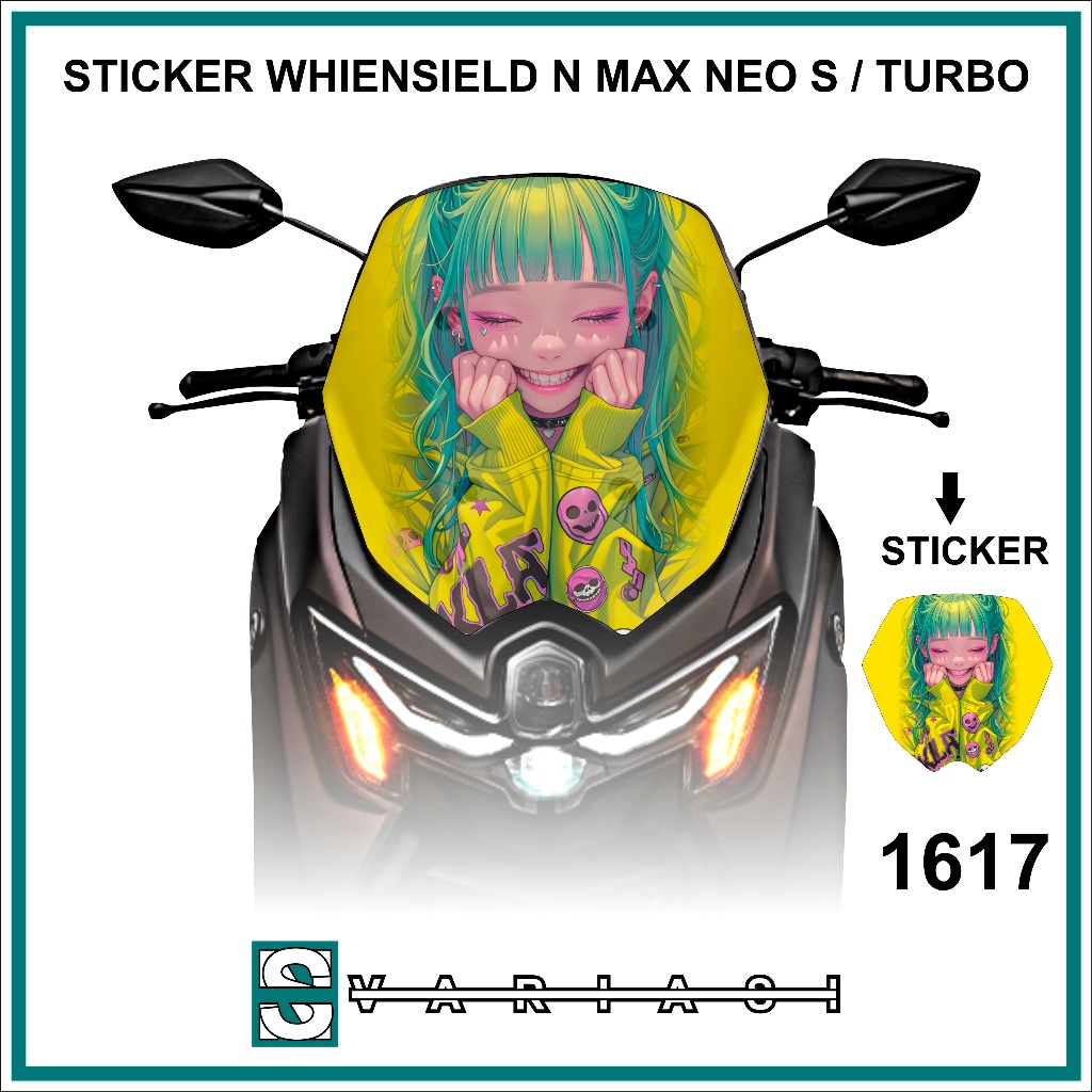 สติ๊กเกอร์ WINDSIELD N MAX NEO S - TURBO MOTIF 1617 - 1624