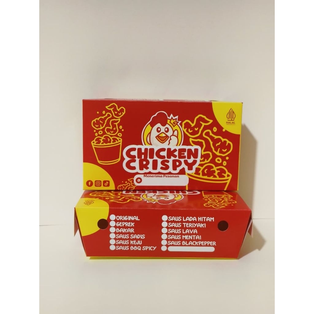 ไก่กล่องกรอบ (L CC 100) กล่องอาหารกลางวันกระดาษ KFC กล่องไก่ทอด ไก่ทอด จุ่ม ไก่ ไก่ ไก่ ไก่ ไก่ ไก่ 