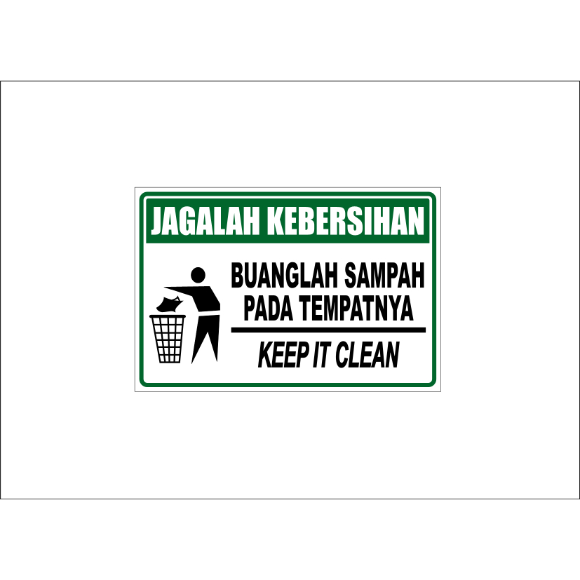 KEEP IT CLEAN VINYL SIGN STICKER UK 15 X 23 CM