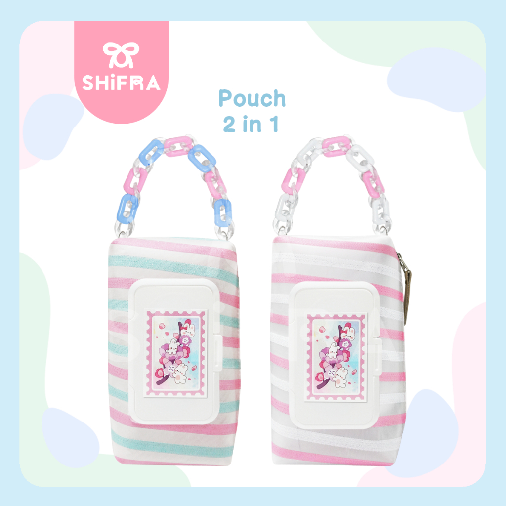 Shifra Pouch Tissue 2 in 1 Dry Tissue Lid Waterproof Wet Tissue วัสดุตาข่ายโพลีเอสเตอร์