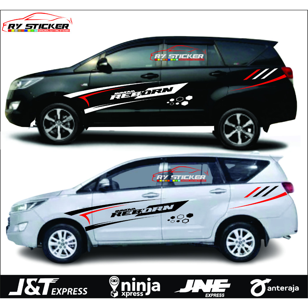 สติ๊กเกอร์ติดรถ Innova Reborn สติ๊กเกอร์วาริชั่นข้างรถ Innova Reborn