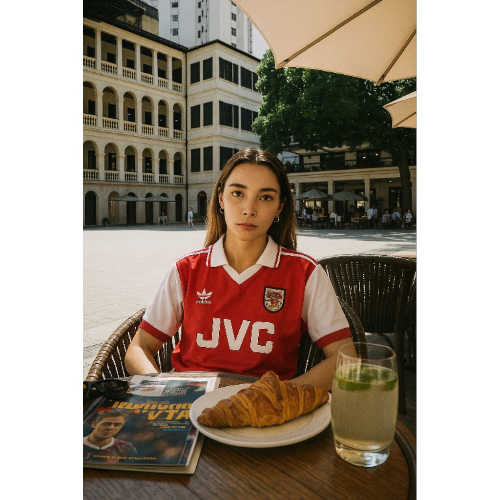 Nefertari Jersey vintage Football Arsenal the Gunners Retro Classic JVC 1990-an Short Sleeve