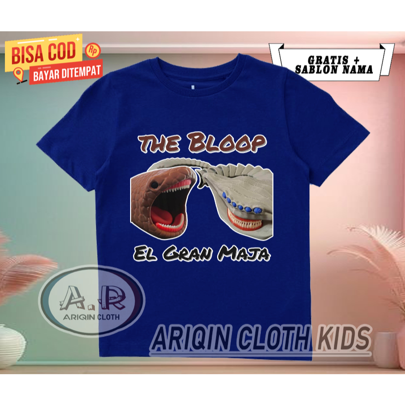 เสื้อยืดเด็ก เสื้อผ้าเด็ก ตัวละครสัตว์ประหลาดทะเล bloop vs el grand maja