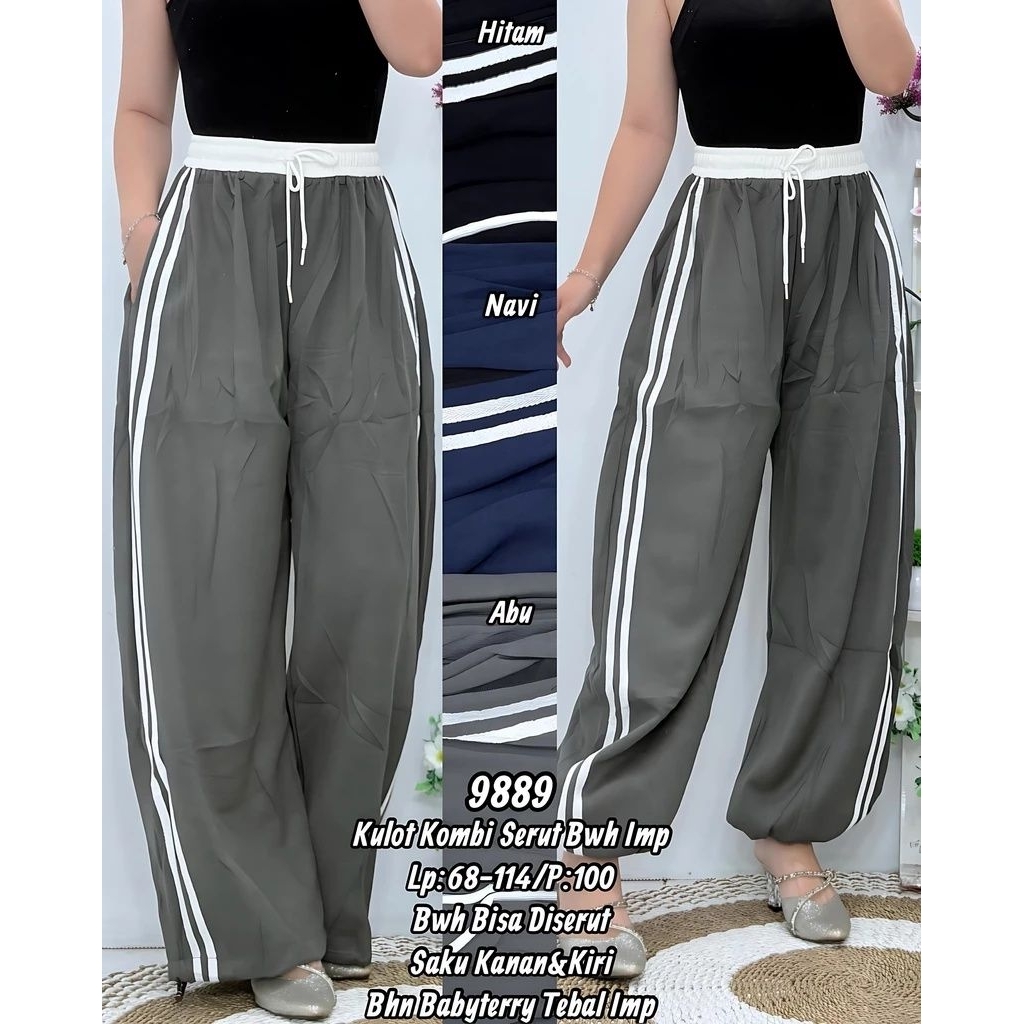 9889 BWH DRAWSTRING COMBI CULOTTS