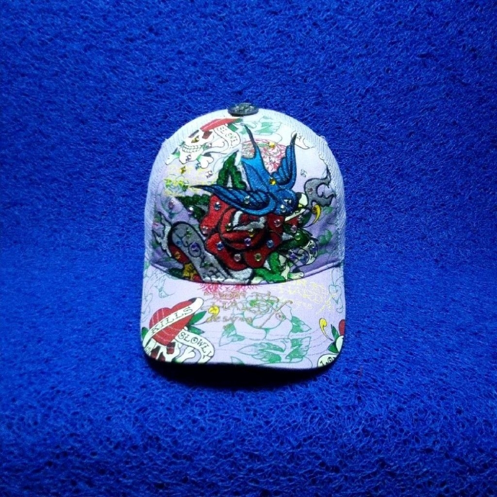 หมวก Edhardy ปักตาข่ายเต็ม