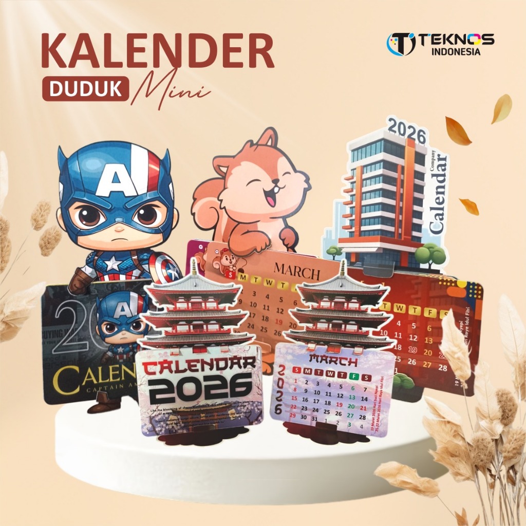 AESTHETIC MINI DESK CALENDAR - LAST CUSTOM MINI SITTING CALENDAR - CUTE CHARACTER MINI CALENDAR