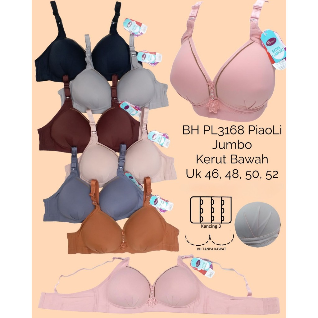 Pianoli 3168 Cup D Bra Size 46-52 Wire Free