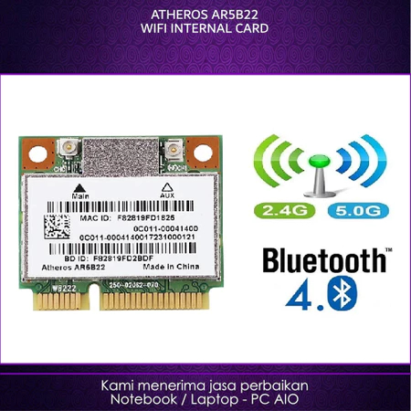 ATHEROS AR5B22 ไร้สาย + การ์ด Wifi ภายในบลูทูธ 2nd
