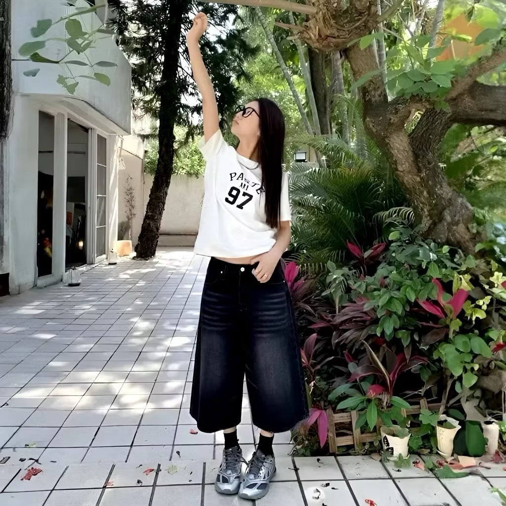 (UNISEX) Jorts Pants Baggy Short Jeans SKATER KOREAN