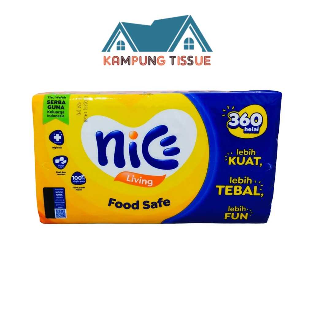 NICE กระดาษเช็ดหน้า 360 เส้น 2ply / กระดาษเช็ดหน้า Nice 360 เส้น 2 ชั้น