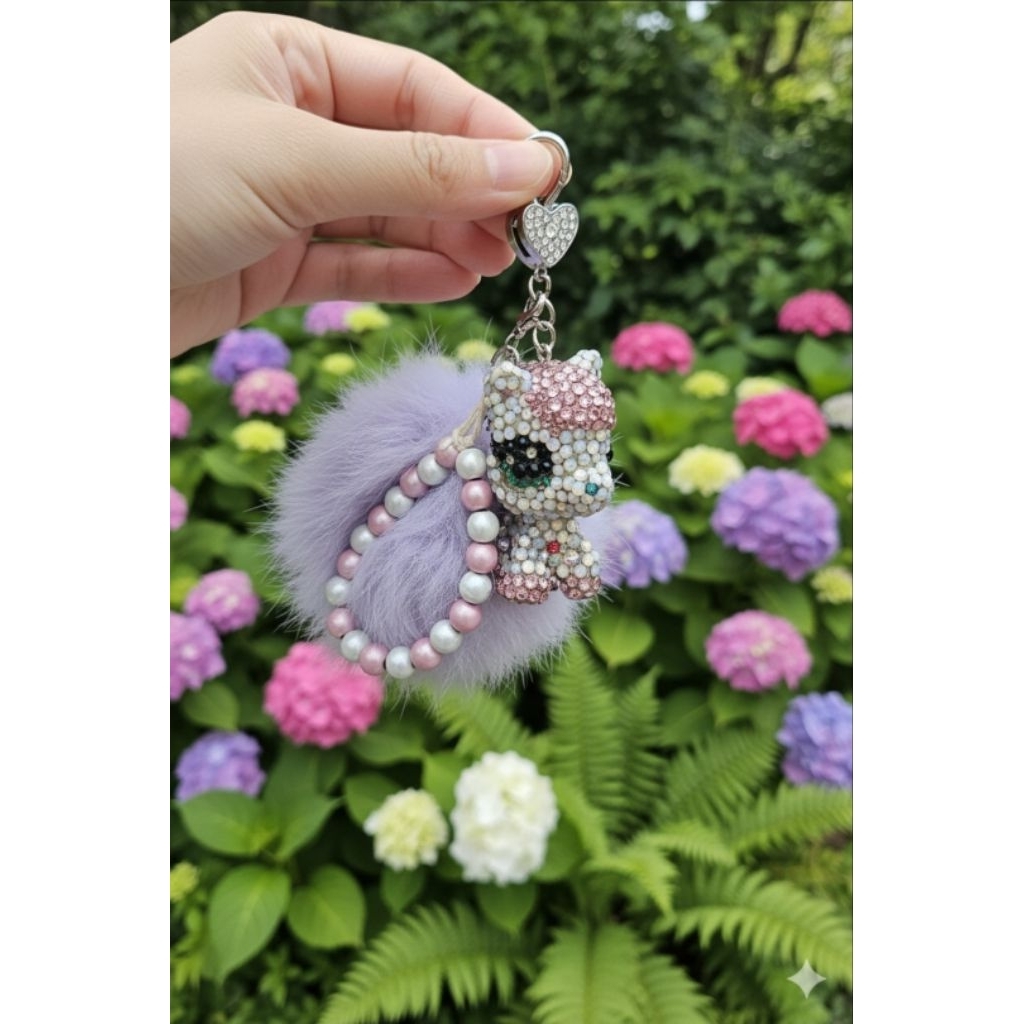 PRELOVED QUINN BLINK LILL PONY POM2 BAG CHARM / SECOND BAG ACCESSORIES