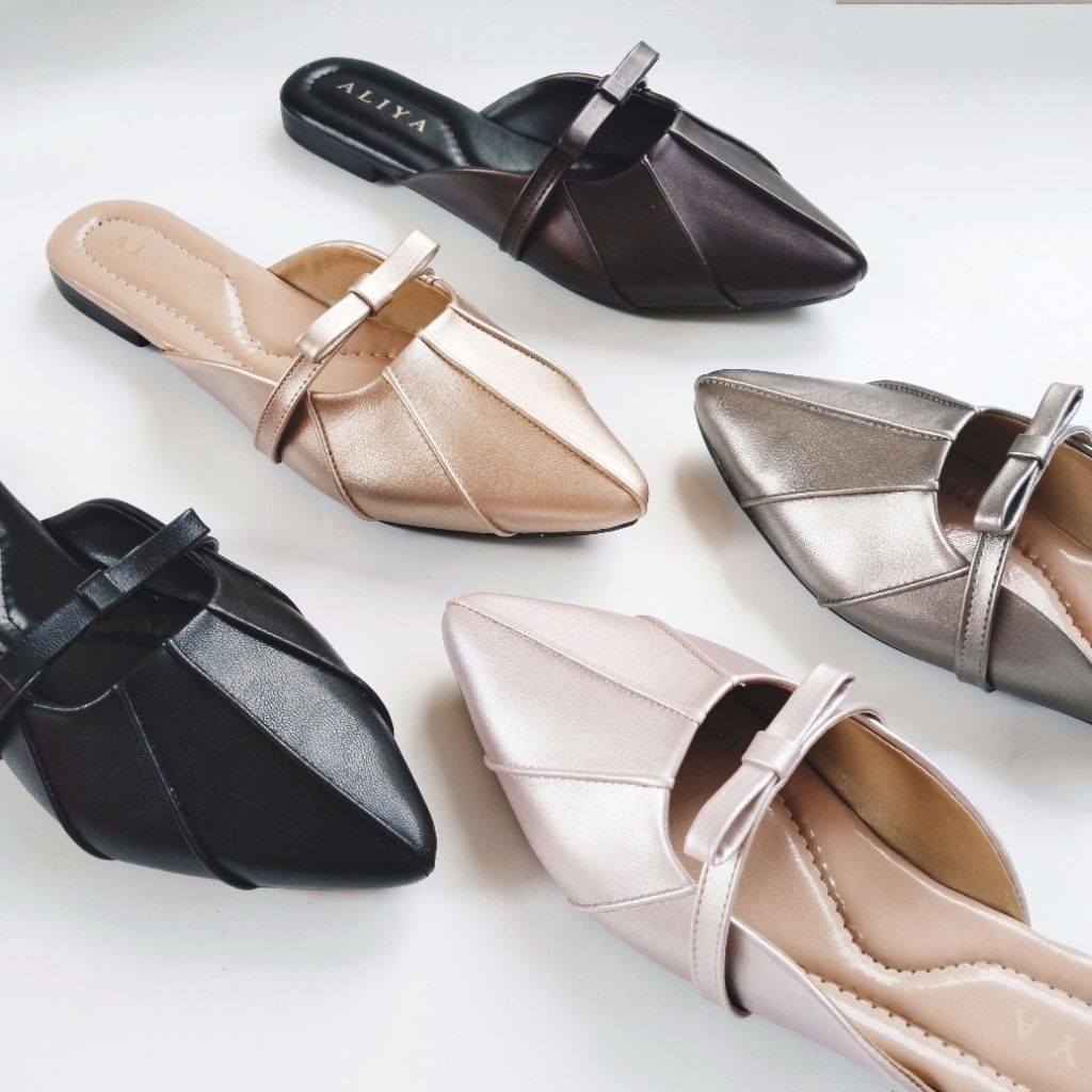 ALIYA SELVI Womens Flat Mules Slip on Mules