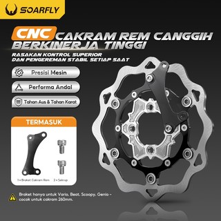 [COD] SOARFLY Piringan Cakram 260mm Galfer Vietnam Floating Vario Mio Scoopy Genio Beat NMAX AEROX Motorcycle DLL