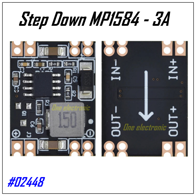 DC - DC 3A Buck Step Down MP1584EN เอาต์พุต 3.3V, 5V, 9V, 12V สําหรับ LM2596