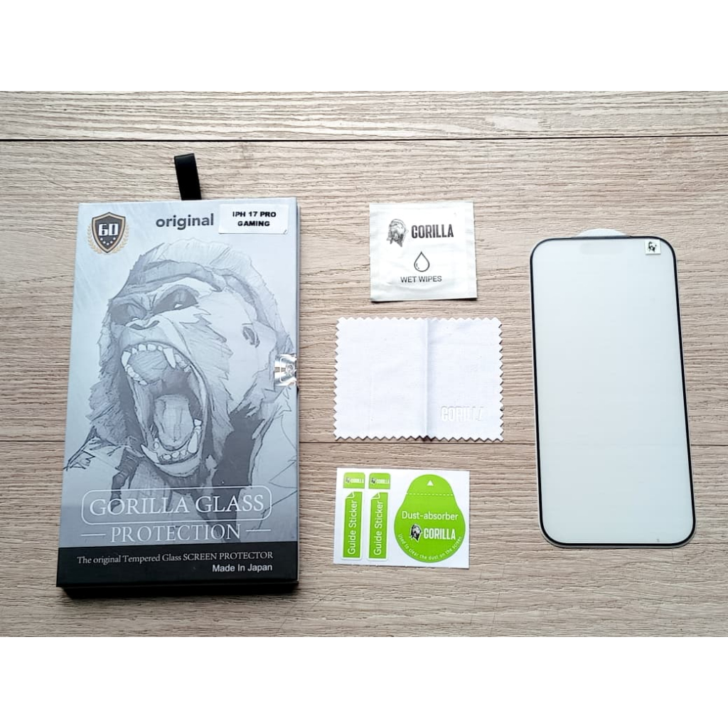 ACC HP - TEMPERED GLASS GAMING GORILLA ANTI-OIL MATERIAL IPHONE 17 / 17 AIR / 17 PRO / 17 PRO MAX
