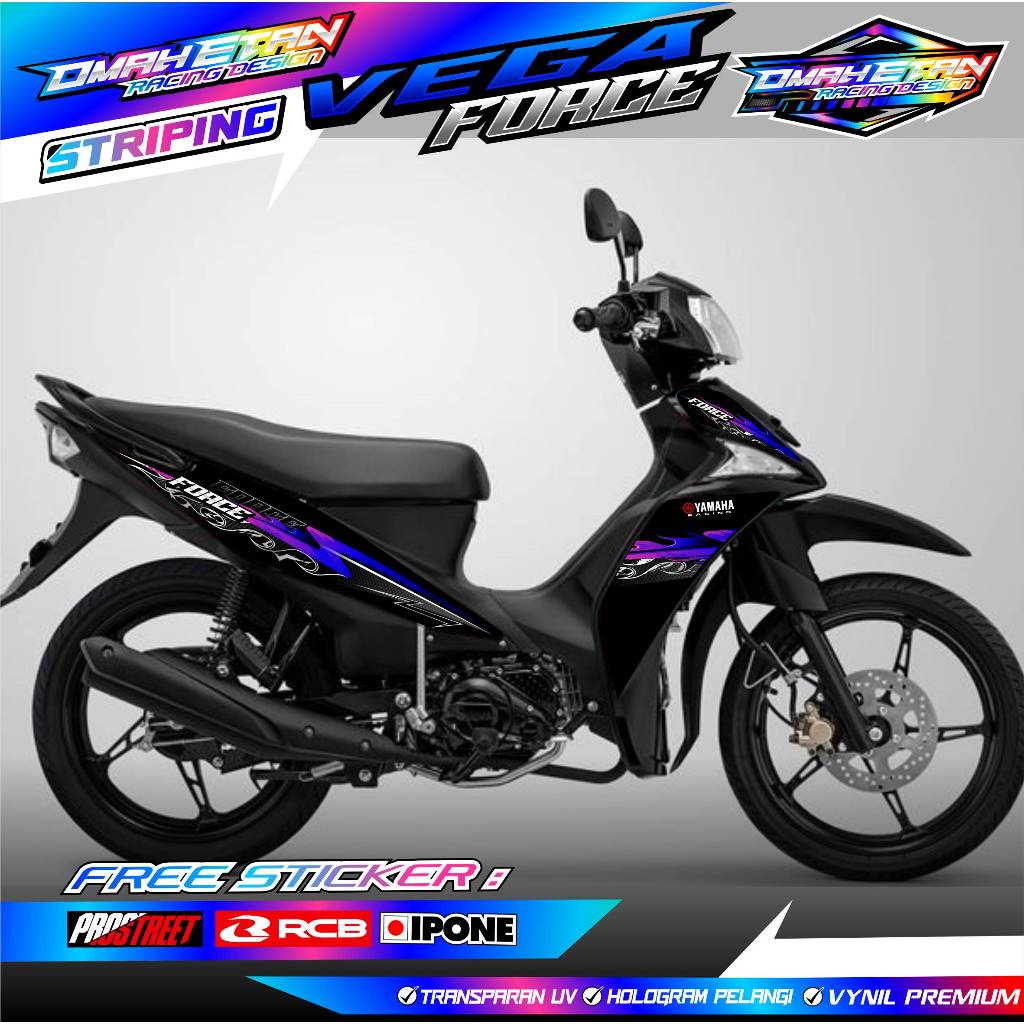 YAMAHA VEGA FORCE STREET FIRE VARIATION STRIPING / VEGA FORCE MOTORCYCLE VARIATION STICKER LIST