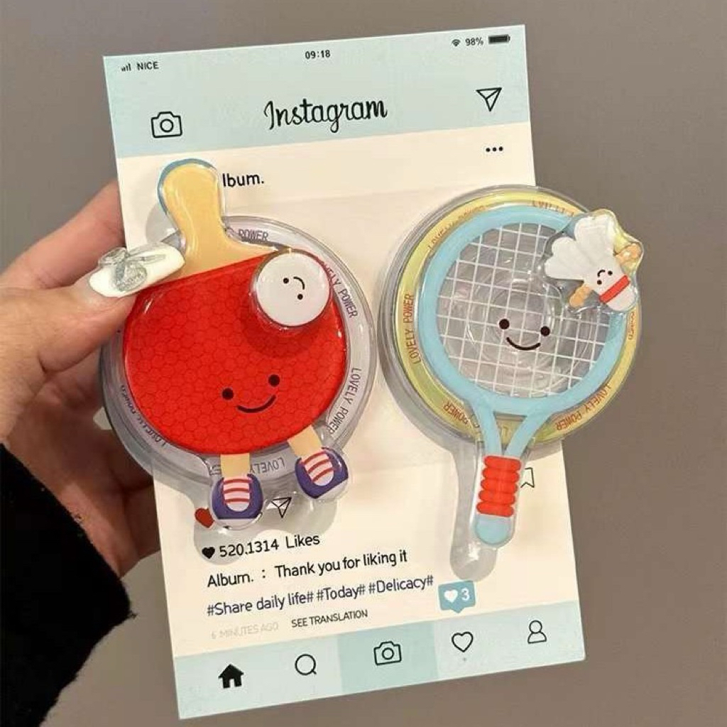 แรงม้า ซันโค | SC405, 406 PopSocket ลูกเทนนิสแบดมินตันสุนัขน่ารักพร้อมที่จับโทรศัพท์มือถือ 3D