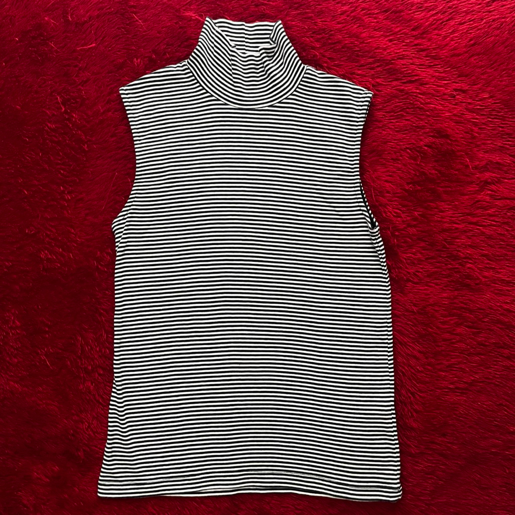 UNIQLO STRIPE TANKTOP HIGHNECK MS003