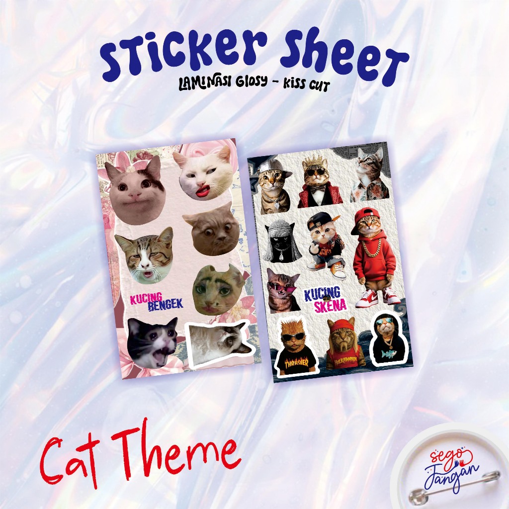 แผ่นสติ๊กเกอร์ - CAT THEME STICKERS - BENGEK CAT - CAT MEME