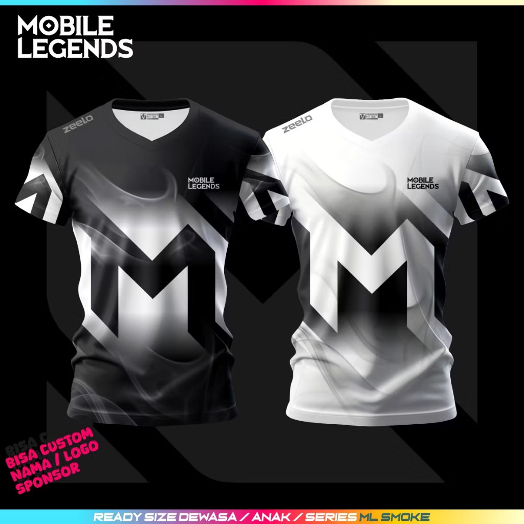 Mobile Legend Esport ML Jersey ชื่อและหมายเลขที่กําหนดเองสําหรับผู้ใหญ่และเด็ก