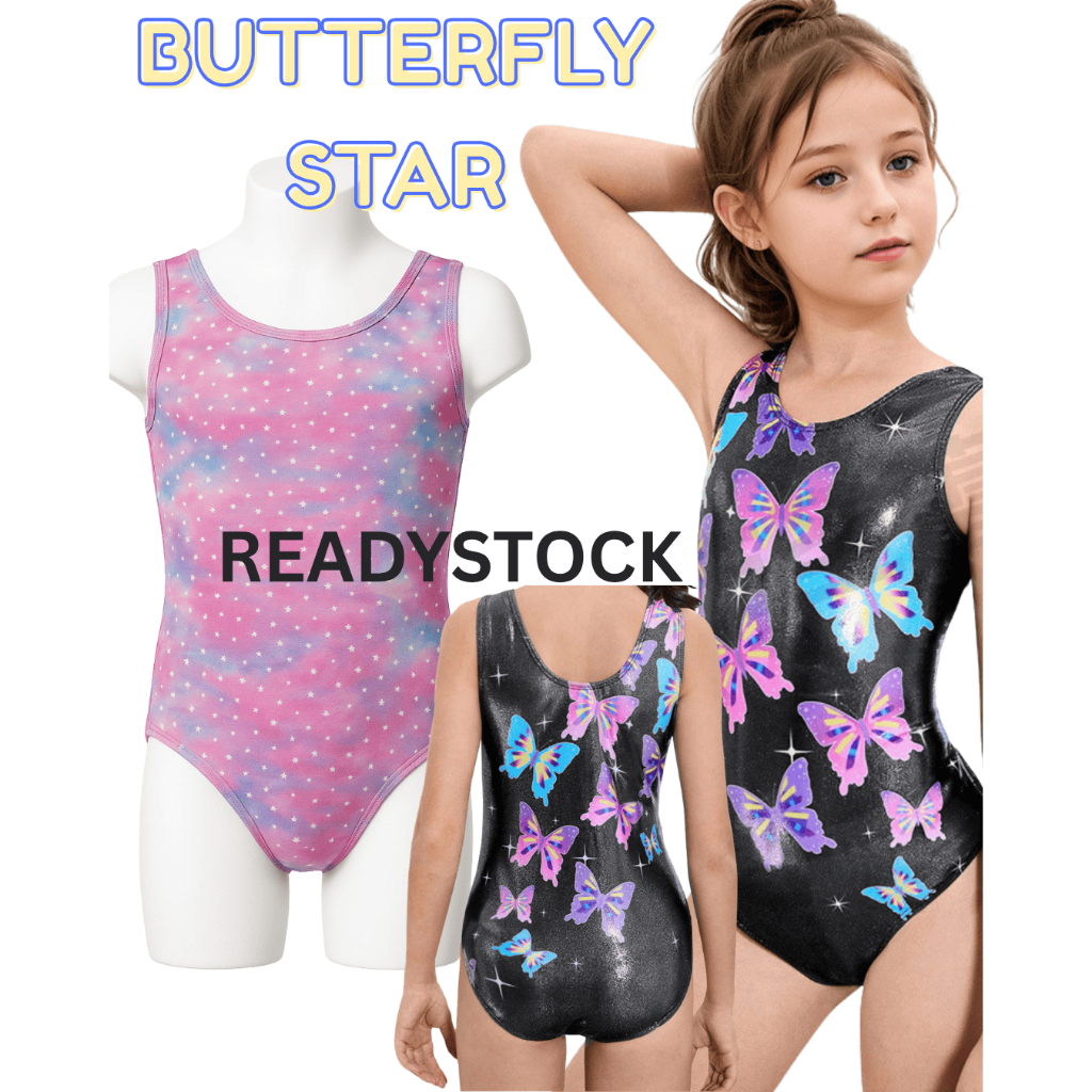 RITMIK BUTTERFLY STAR CHILDRENS GYMNASTICS LEOTARD GYMNASTIC ผ้า