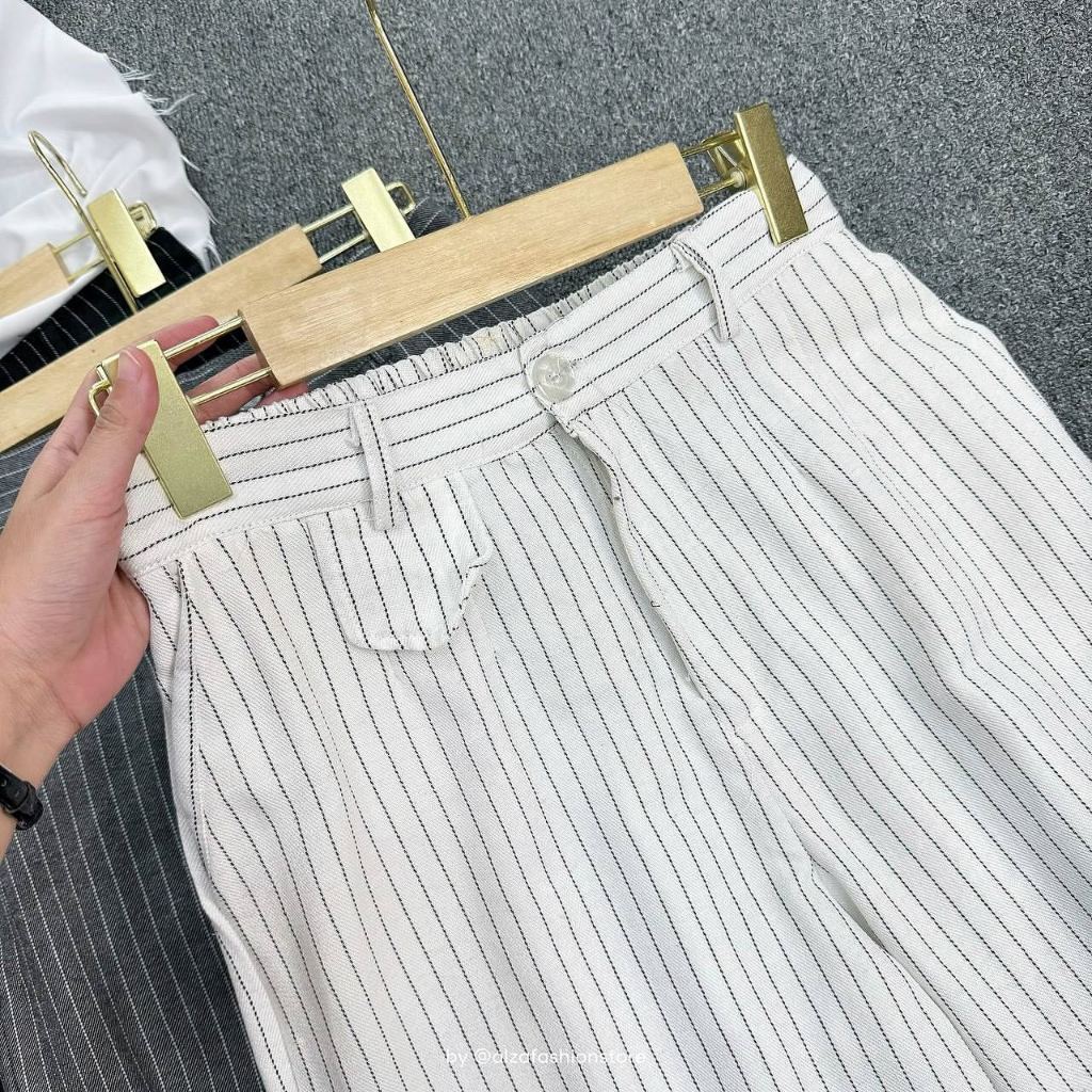 ORO PANTS STRIP BANGKOK MODEL LATEST STRIPED MOTIF STRIPED PANTS กางเกงผู้หญิง